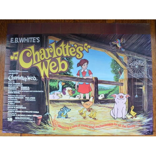 127 - Collection of vintage children's movie quad posters to include Charlotte's Web, The Belstone Fox, To... 