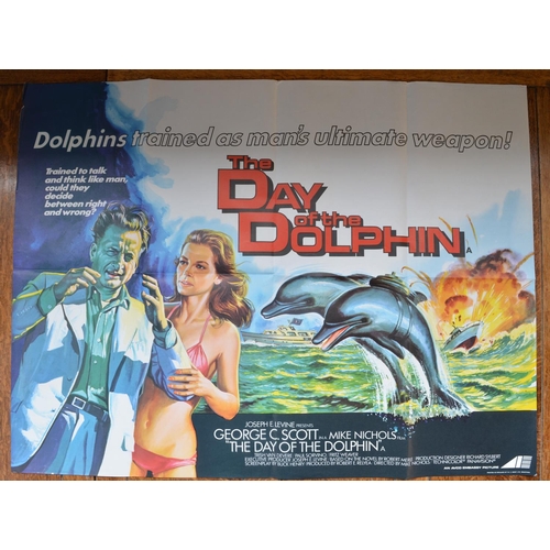 129 - Collection of vintage movie quad posters to include The Day Of The Dolphins with George C Scott, How... 