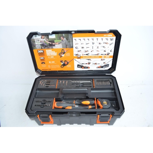 Worx cased electric hand drill set incl. hard plastic tool box