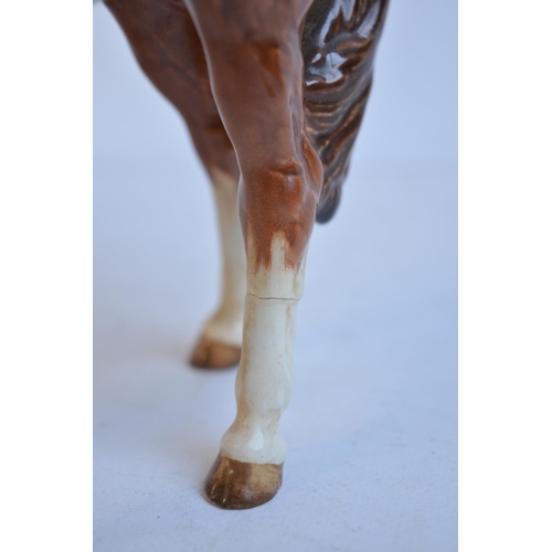 117 - Beswick Mounted Indian on Skewbald Horse 1391. Rear left leg repaired, otherwise excellent condition... 