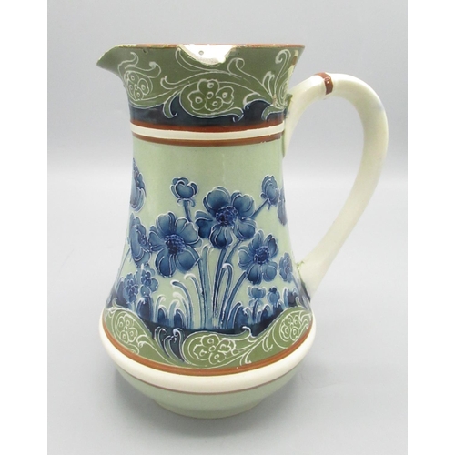 959 - Early 20th Century Macintyre & Co Dura Ware water jug decorated with poppies and foliage, printed ma... 