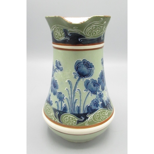 959 - Early 20th Century Macintyre & Co Dura Ware water jug decorated with poppies and foliage, printed ma... 