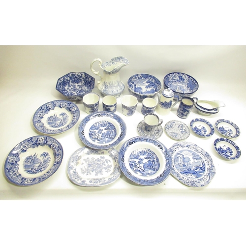 962 - Collection of blue and white pottery inc. Copeland Spode Italian ware, G. Jones & Sons Abbey ware, R... 