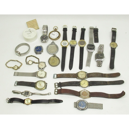 332 - Swiss C20th silver cushion hand wound wristwatch head, hand wound, automatic and quartz wristwatches