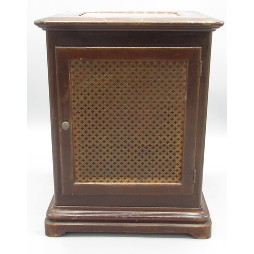 357 - Winterhalder and Hofmeier C20th mahogany bracket clock, the plain case having four glazed bevelled p... 