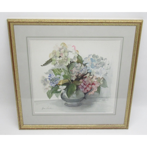 980 - Jean Starkie (20th Century) 'Spring Garden' watercolour signed; with Artist's label verso, 63.2cm x ... 