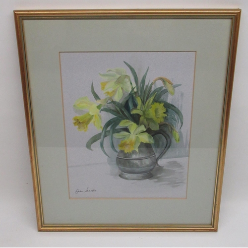 981 - Jean Starkie (20th Century) 'Clematis - Comtesse De Bouchard' watercolour, signed; with Artist's lab... 