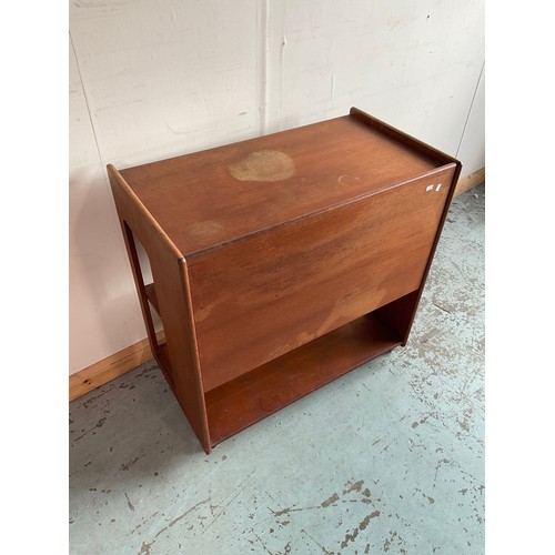 1257 - A. H. Mcintosh & Co Ltd mid-century teak hostess trolley, fitted frieze drawer above two shelves, on... 