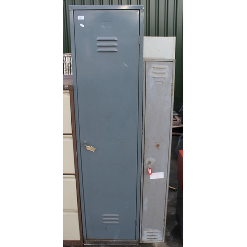 1311 - Steel locker with key 46x46x180. steel coat locker with key. 21cmx51x148.Steel four compartment lock... 