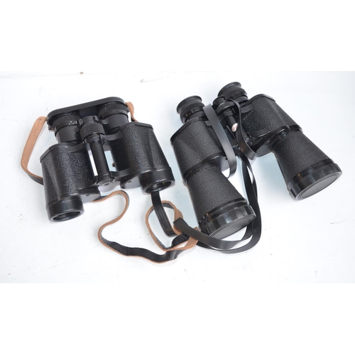 133 - Mixed lot to include 2 pairs of binoculars (Mark Scheffel 20x50 and a pair of Russian made 8x30, bot... 