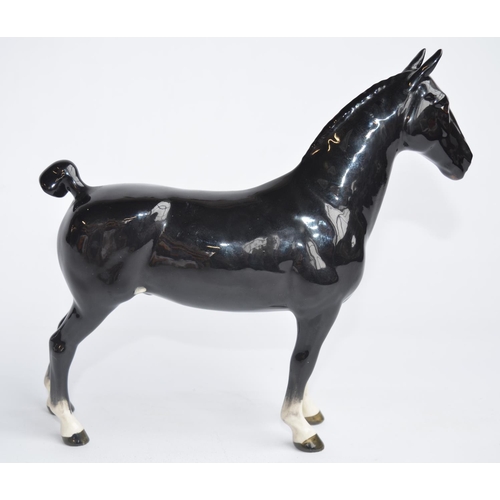 190 - Beswick CH Black Magic ceramic horse figurine, no damage/repairs noted