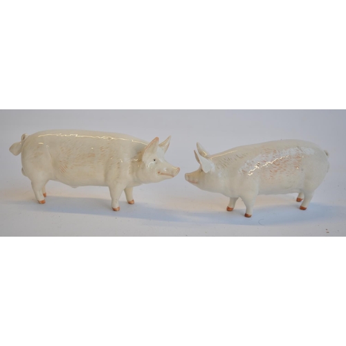 198 - Ceramic ram and ewe figurines by Coopercraft (ram with very small chip to front right foot) and 2 Be... 