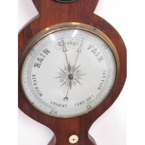 368 - E. G. Goodacre & Sons, Billingboro & Donington - C19th mahogany wheel barometer, painted dial, dry d... 