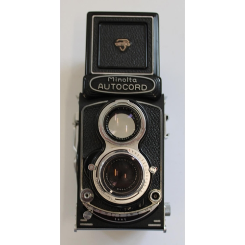 1380 - Minolta autocord medium format camera with Rokkor 75mm f3.5 lens in original case