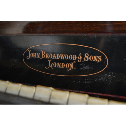 1378 - Grand piano by John Broadwood & Sons, London with piano stool