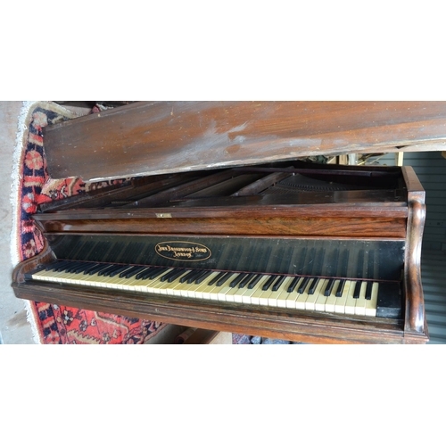 1378 - Grand piano by John Broadwood & Sons, London with piano stool