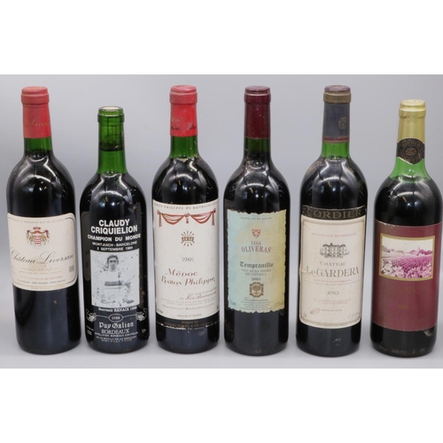 1296 - Collection of post 1980's Red wines: Puy Galion Bordeaux for (Claude) Claudy Criquielion Champion du... 