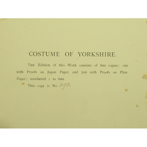 1323 - Walker (George) Ed. by Edward Hailstone F.S.A., The Costume of Yorkshire. Illustrated by a Series of... 