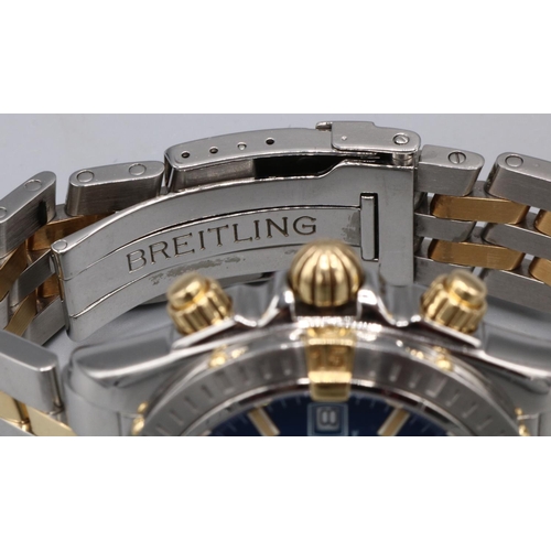 1061 - Breitling Chronomat Evolution automatic chronograph wristwatch with date, stainless steel case on ma... 