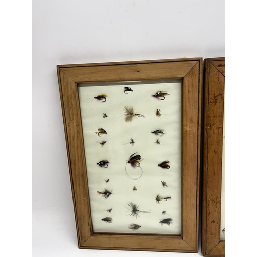 1236 - Framed angling montage incl; 1946 Ouse and Cam Fishery District Licence, 1935-36 Sheffield Amalgamat... 