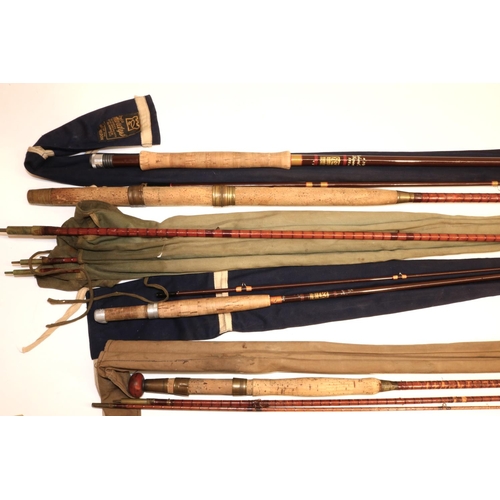 1237 - Hardys Fibalite Midge two piece 31/2 Trout rod, 6'3'', 192cm, in makers blue bag with original label... 