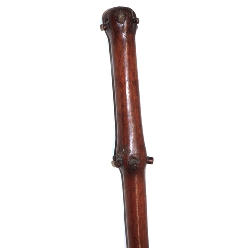 1174 - Victorian naturalistic wooden club stick, L94cm