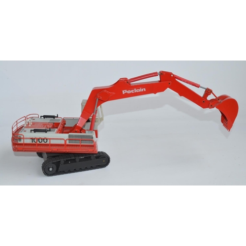 6 - Two boxed 1/50 scale diecast hydraulic excavator models to include a CEF 1/50 scale diecast Poclain ... 