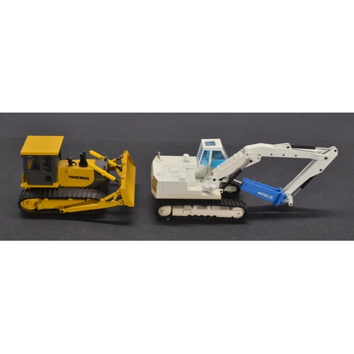 27 - Four 1/50 scale diecast plant models to include an NZG large hydraulic excavator (Art No 241, model ... 