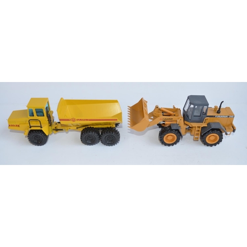 28 - Eight 1/50 scale diecast plant models to include an NZG O&K Terex Mining RH-30 Hydraulic Excavator (... 
