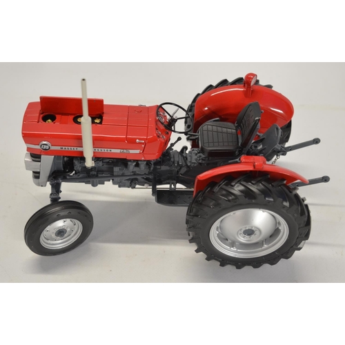 45 - Boxed Universal Hobbies 1/16 scale diecast Massey Ferguson 135 tractor model in mint condition, box ... 