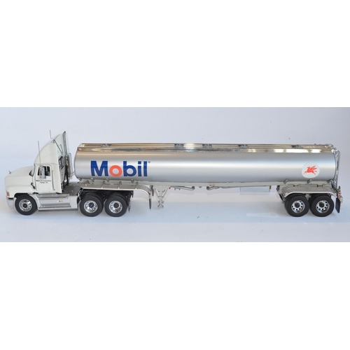 61 - Franklin Mint 1/43 scale Ultimate Mobil Tanker with 40ft tanker and Mack CH 600 Tractor. Model in ne... 