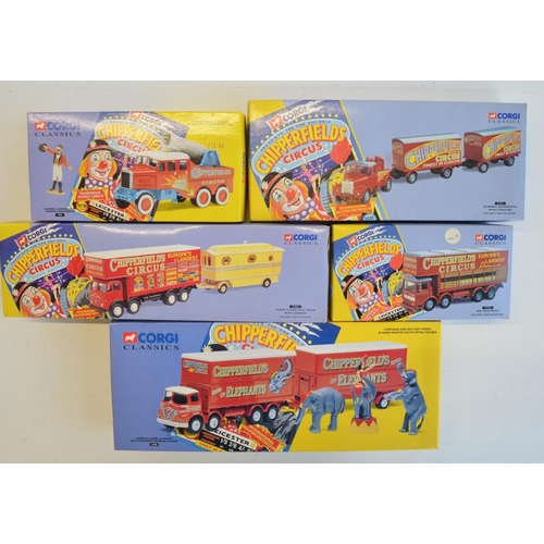 64 - Five boxed limited edition 1/50 scale Corgi Chipperfields Circus diecast model sets to include 97896... 