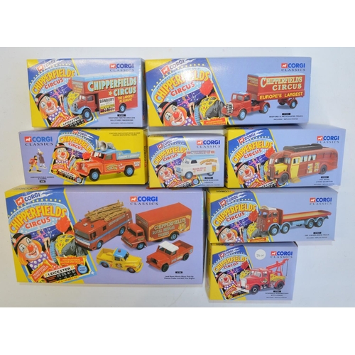 65 - Eight boxed limited edition 1/50 scale Corgi Chipperfields Circus diecast model sets to include 9788... 