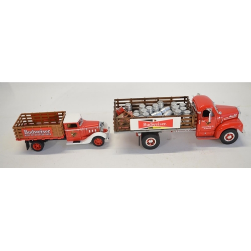 77 - Seven boxed Budweiser themed diecast model vehicles from Matchbox Collectibles to include Platinum E... 