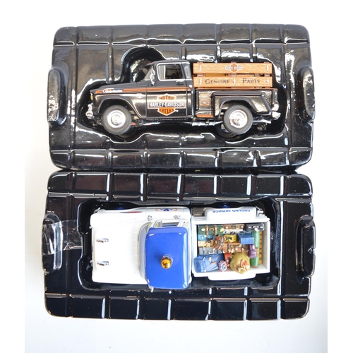 83 - Six Matchbox Collectibles classic American pick-up trucks, YIS01-M to 06M to include Harley Davidson... 