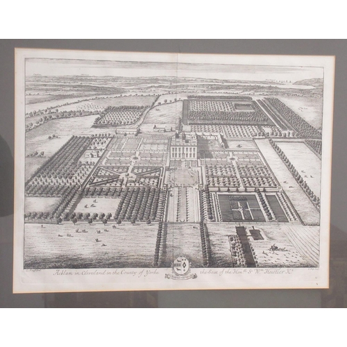 549 - 'Acklam in Cleveland in the county of York, the seat of the Honorable Sir William Hustler KT' framed... 