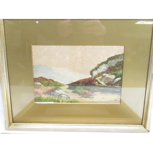 568 - J. Muir (British C20th); Highland river landscapes, pair of watercolours, signed , 44.5cm x 35.5cm (... 