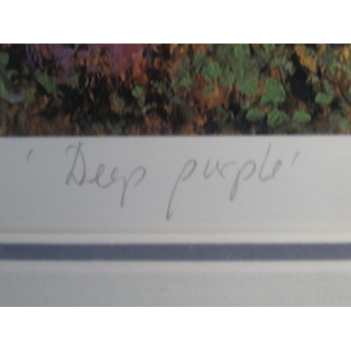 596 - Elizabeth M Halstead (British C20th); 'Deep Purple', ltd.ed. colour print, signed, titled and number... 