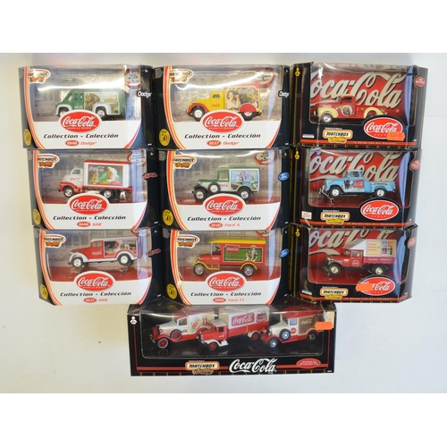 106 - Ten boxed Matchbox Collectibles Coca-Cola themed diecast vehicle models/multi-model sets to include ... 