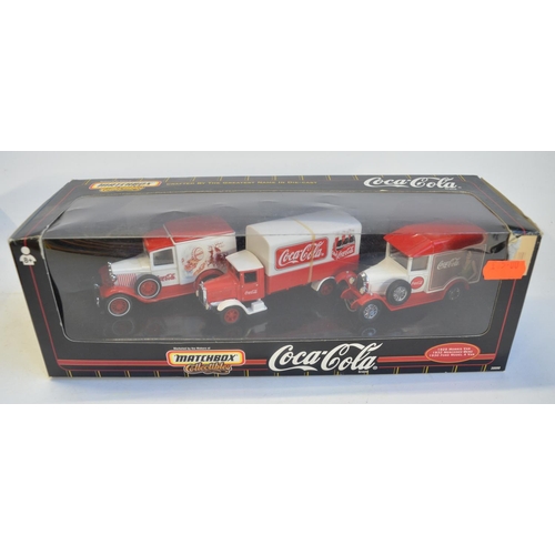 106 - Ten boxed Matchbox Collectibles Coca-Cola themed diecast vehicle models/multi-model sets to include ... 