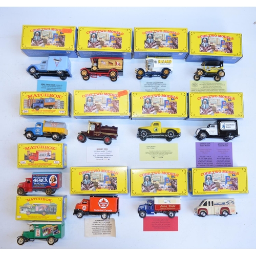 110 - Thirteen boxed Matchbox Models Of Yesteryear Code 2 diecast model vehicles, 8 with code 2 CoA's and ... 