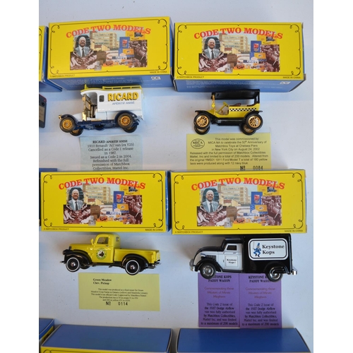 110 - Thirteen boxed Matchbox Models Of Yesteryear Code 2 diecast model vehicles, 8 with code 2 CoA's and ... 