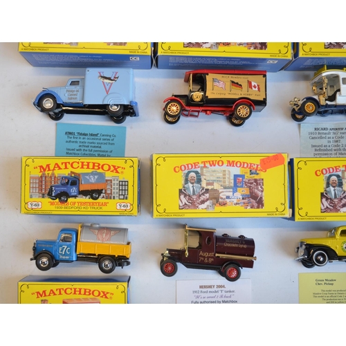 110 - Thirteen boxed Matchbox Models Of Yesteryear Code 2 diecast model vehicles, 8 with code 2 CoA's and ... 