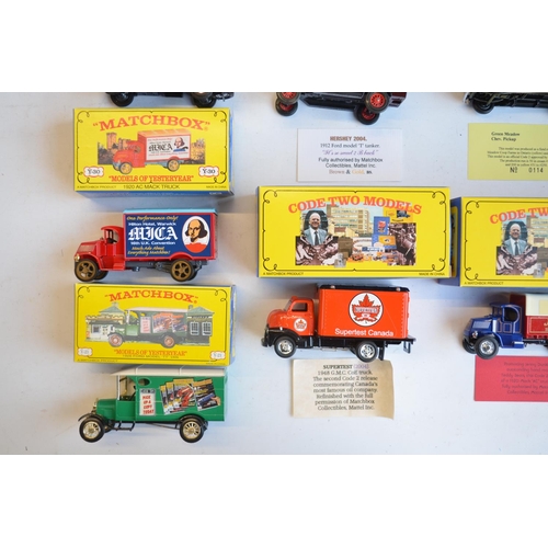 110 - Thirteen boxed Matchbox Models Of Yesteryear Code 2 diecast model vehicles, 8 with code 2 CoA's and ... 