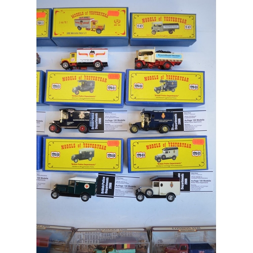 113 - Twelve boxed Matchbox Models Of Yesteryear to include British Police Departments 2006 YPD-01 to 06 i... 