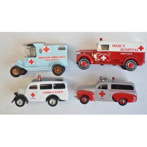 98 - Eight Matchbox Collectibles diecast Ambulance models to include 2x military YY012/SB-M and YY034/SC-... 