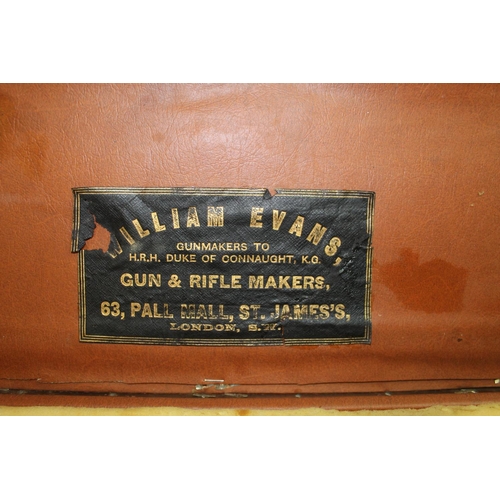 431 - William Evans labelled tan and steel gun case 31