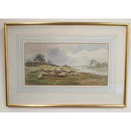 490 - Barbra H. Macpherson (Late C19th); 'Pastoral Scenes with Figures and Sheep' pair of watercolours, on... 