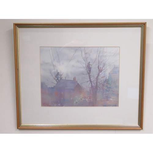 492 - Edward S. Billin (British 1911-1995); Trees in a Landscape, watercolour, signed, with Royal Institut... 