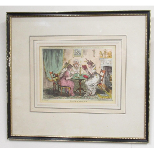 510 - After James Gillray; Tales of Wonder, Making Decent, Muslin Dresses, and A Little Music, four prints... 